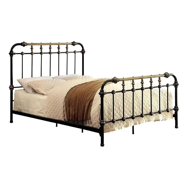 King Metal Spindle Bed Antique Black G303978