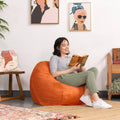 Orange Microsuede Foam Bag Chair M121