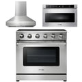 36 Electric Range, Range Hood, Microwave X538