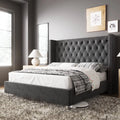 King Velvet Upholstered Bed Frame T209