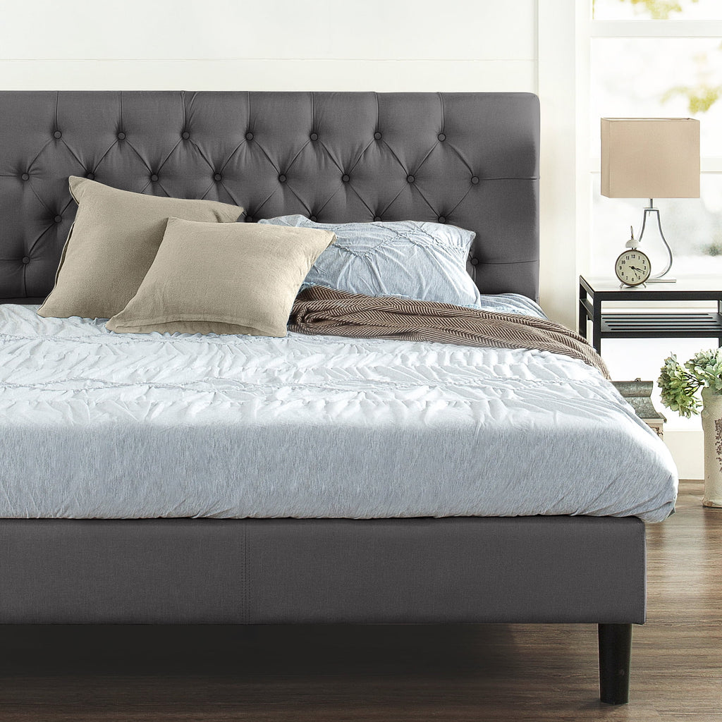 Queen Upholstered Platform Bed Frame J306631
