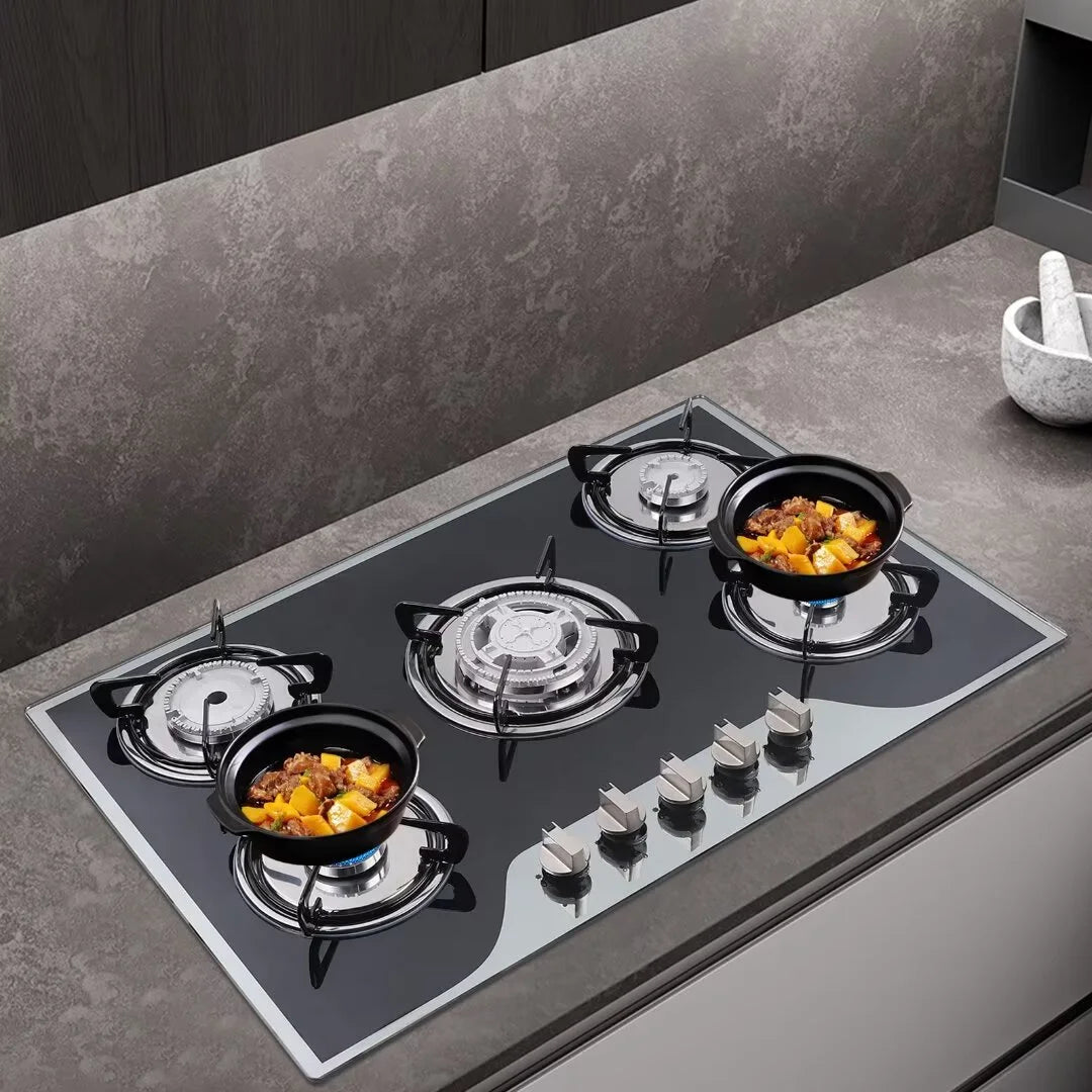 5 Burner Tempered Glass Gas Cooktop E87237