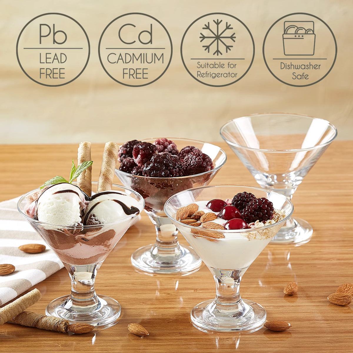 Clear Glass Bowl Set of 4 B531550