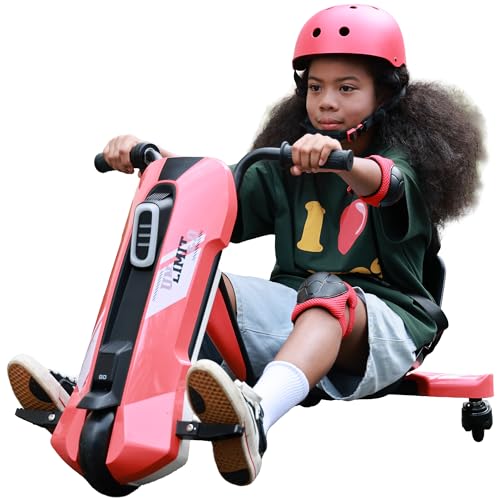 12V Electric Go Kart with Drift and 360° Spin, Black Y654