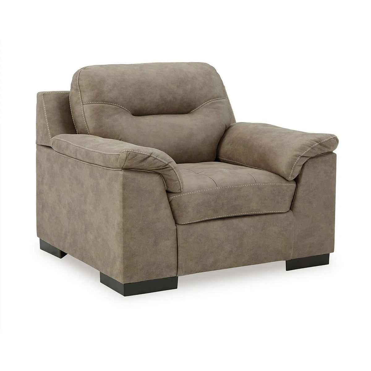 Light Brown Faux Leather Wood Chair B818641