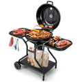 22 inch Charcoal BBQ Grill with Thermometer C6187