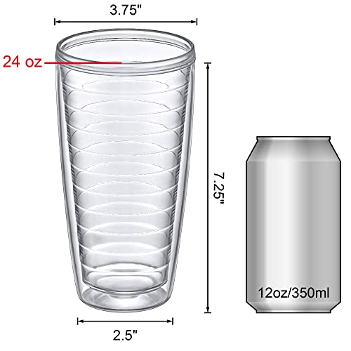 24-Ounce Insulated Plastic Tumblers Set of 4 P8851