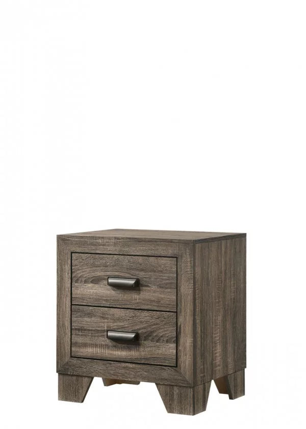 Grey 4Pc King Size Panel Bed Dresser Mirror Nightstand Set G2935