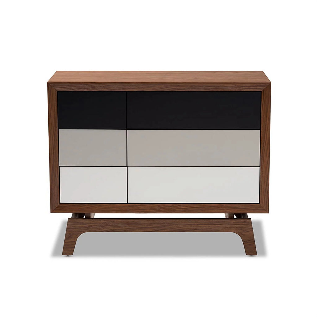 Multicolor Wood 6-Drawer Chest O657