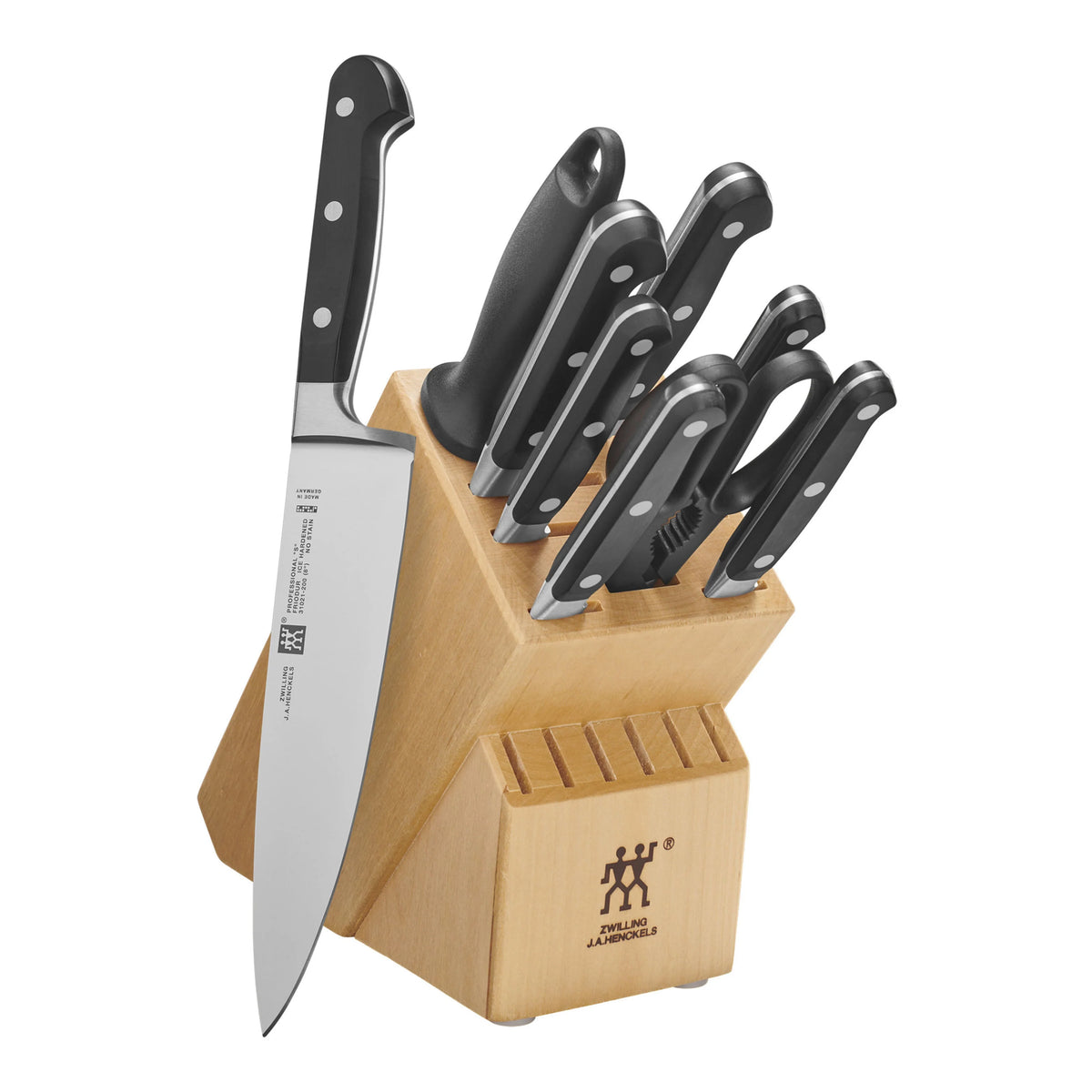 10 Pc Knife Set with Rubberwood Block H582