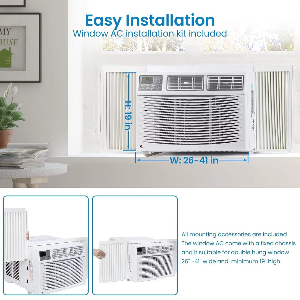 8000 BTU Window Air Conditioner with Remote/App Control V9377