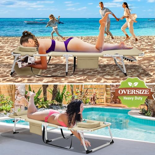 4-in-1 Folding Heavy Duty Chaise with 500LB Load Capacity R907319