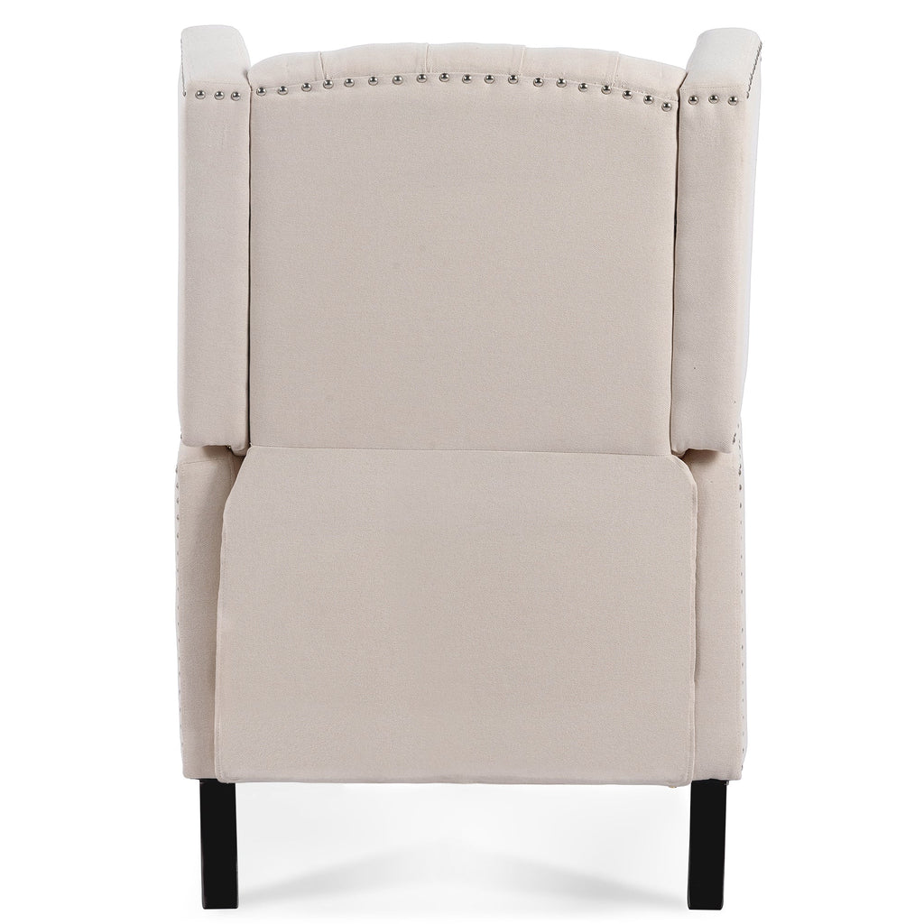 Beige Manual Wing Chair Recliner F444791