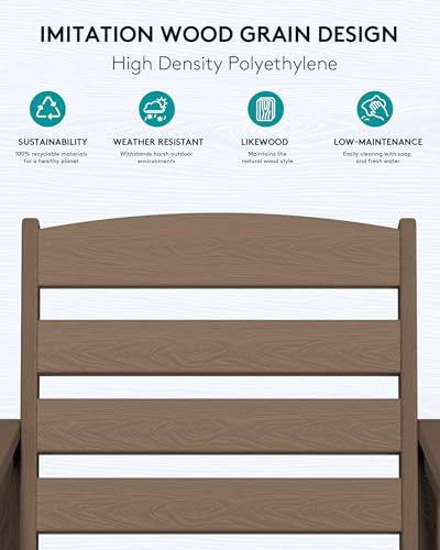 Blue 3 Pieces Adirondack Bar Height Chairs and Table Set C579