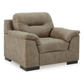 Light Brown Faux Leather Wood Chair B818641