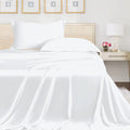 100% Organic Bamboo Silk White King Flat Sheet Pack of 2 R5937
