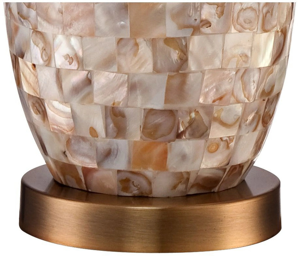 26 1/2" High Mother of Pearl Tile Vase Table Lamp T7546