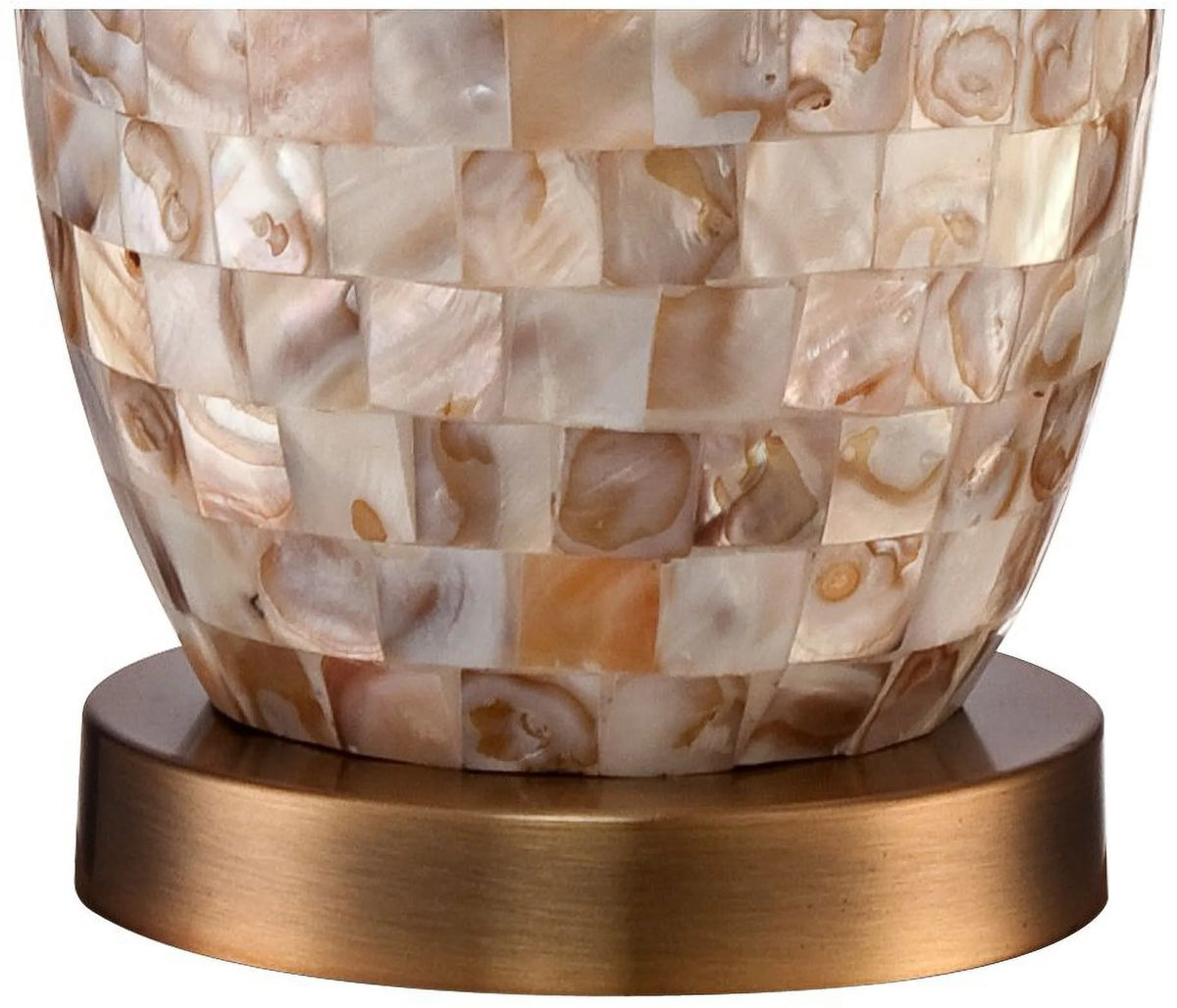 26 1/2" High Mother of Pearl Tile Vase Table Lamp T7546