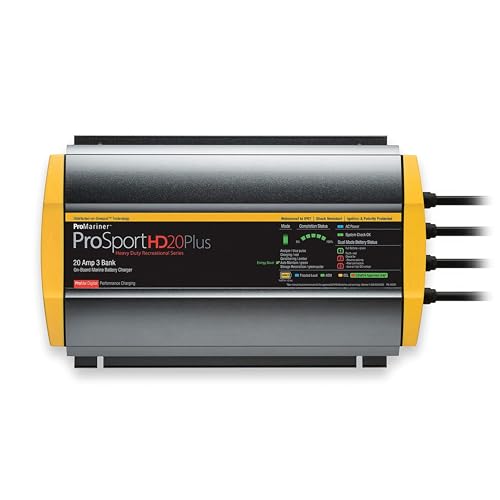 Waterproof Marine Battery Charger, 20 Amp, 3 Bank X319883