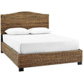 Queen Banana Leaf Panel Bed O83700