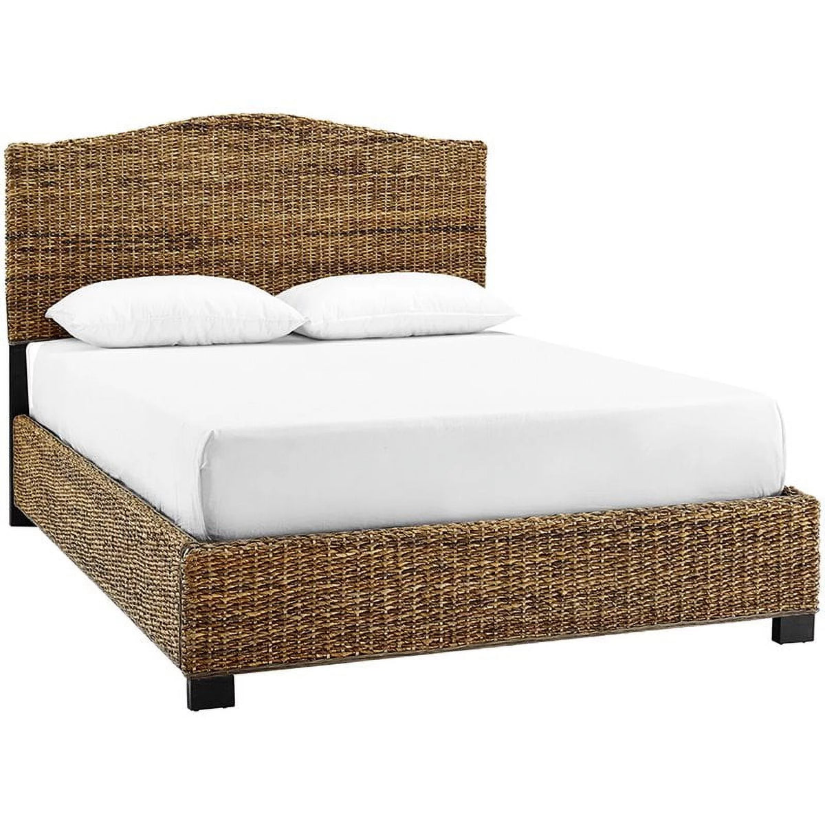 Queen Banana Leaf Panel Bed O83700
