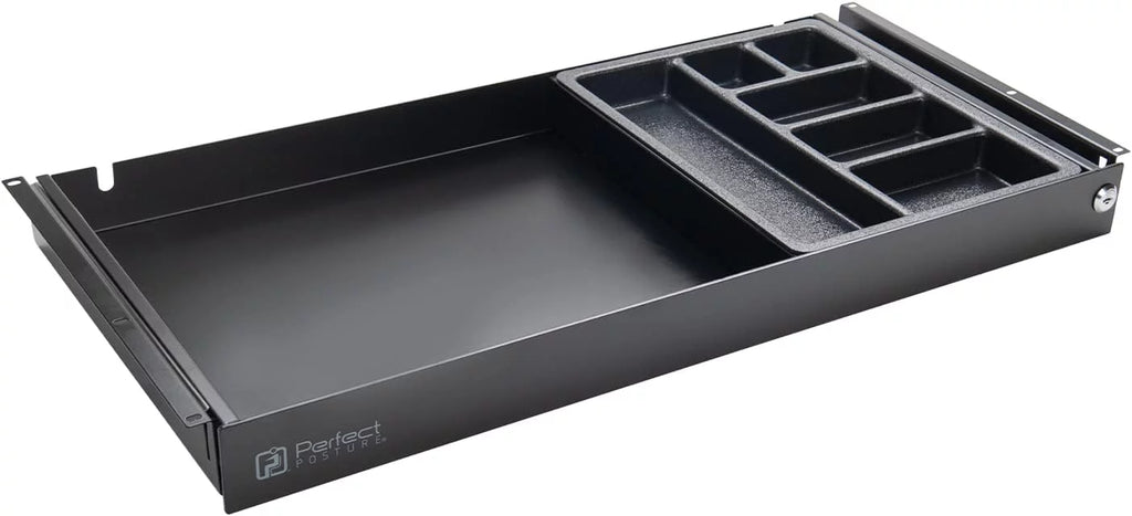 Under Desk Drawer & Organizer with Lock, Black A71533