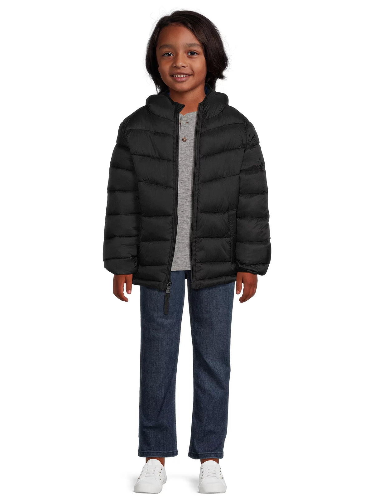 Boys Packable Puffer Jacket with Hood G2555