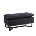 Fabric Studded Double Bench Ottoman N810686