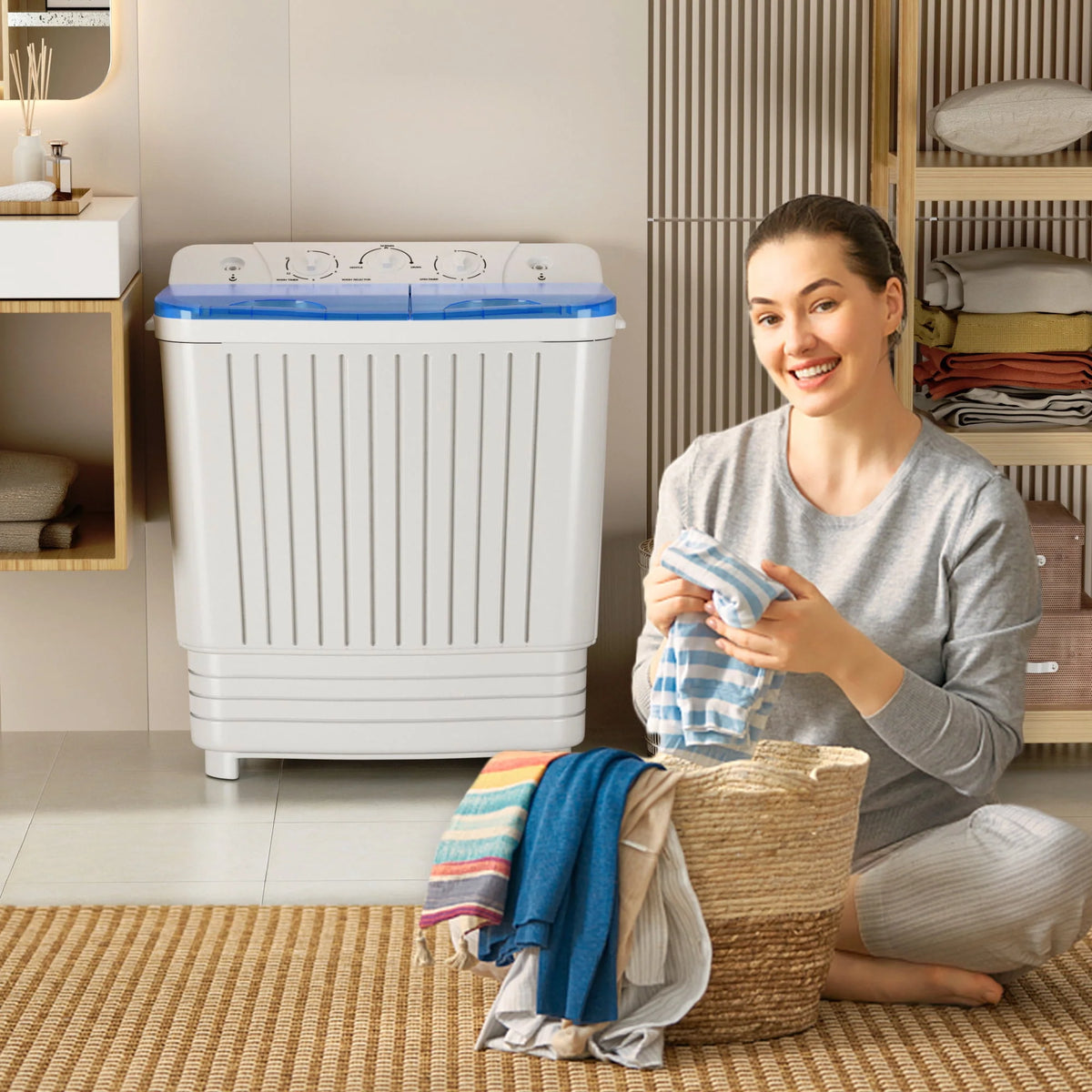 2.33 cu.ft. Twin Tub Portable Washer & Dryer Combo U510719