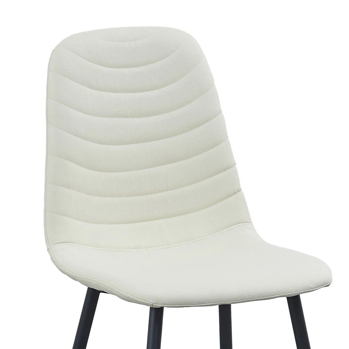 White Velvet Tufted Dining Chairs Set of 4 T934