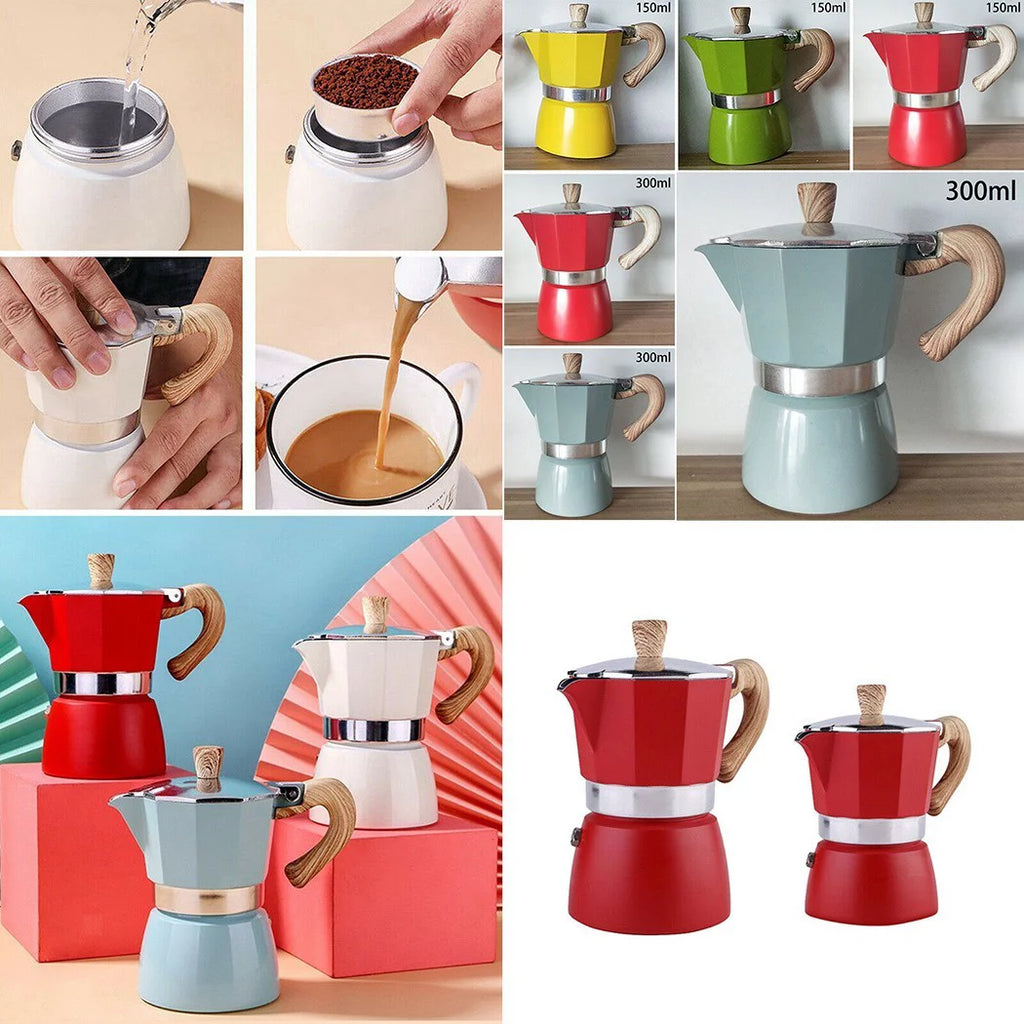 Aluminum Italian Moka Espresso Coffee Maker 300ml O41477