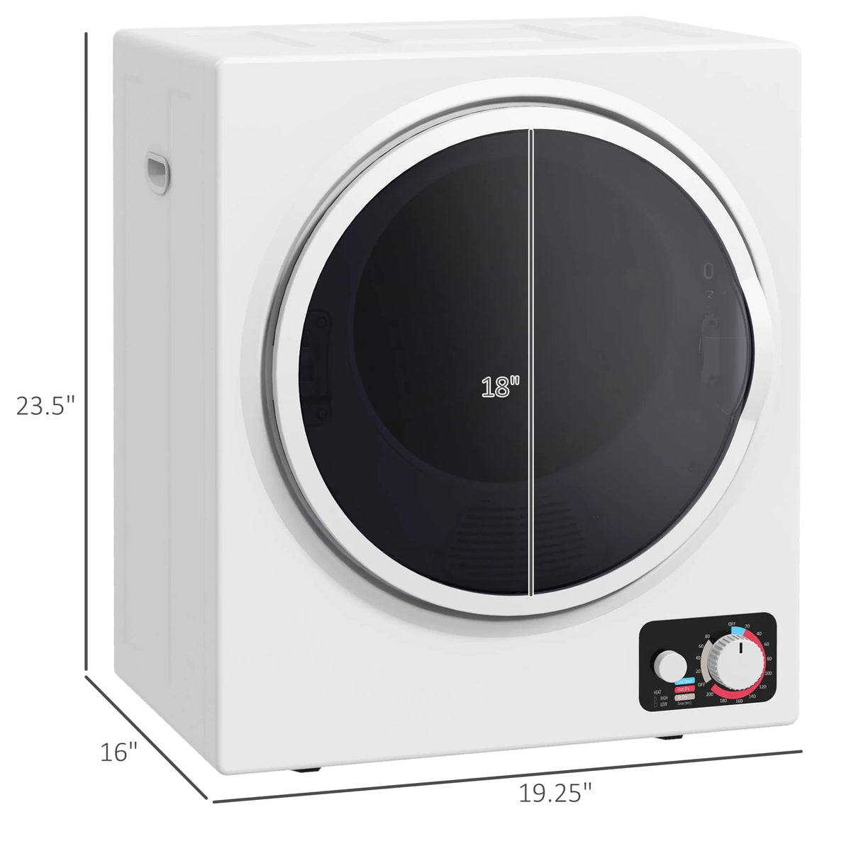 Portable Clothes Dryer 120V 850W 4 Drying Modes 1.5 cu.ft U559235