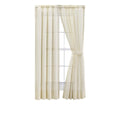 Tailored Curtain Panel Pair with Ties 80" x 54" Natural L6851