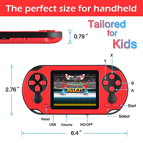 Blue Handheld Game with 230 Preloaded Games A33688