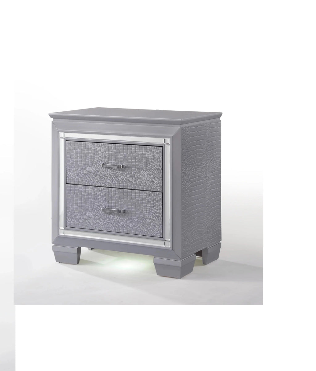 Solid Wood Two Drawers Nightstand F66952