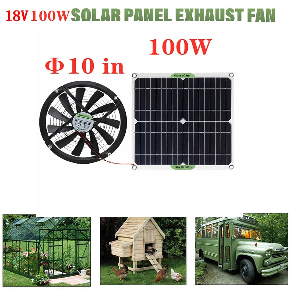 10 Inch Solar Powered Fan X402393