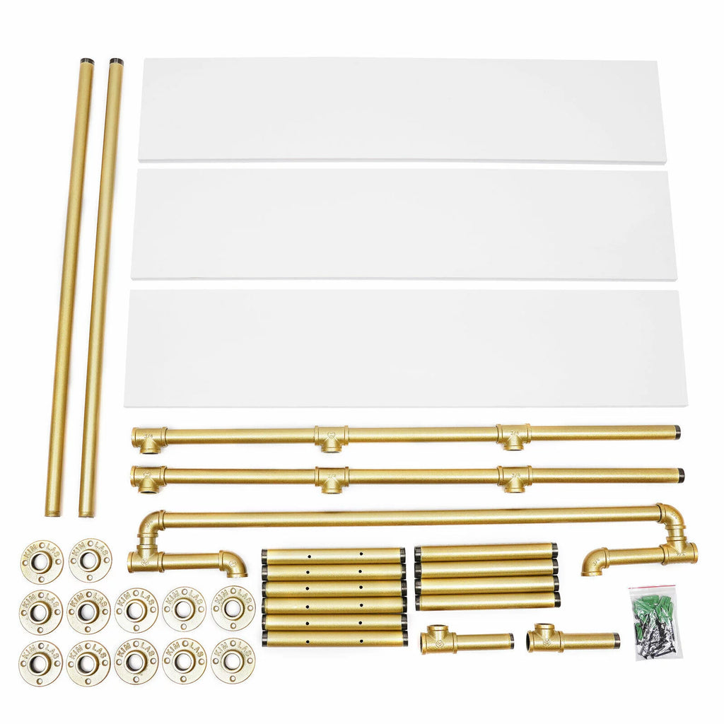 Wall Mounted Garment Rack Gold A631