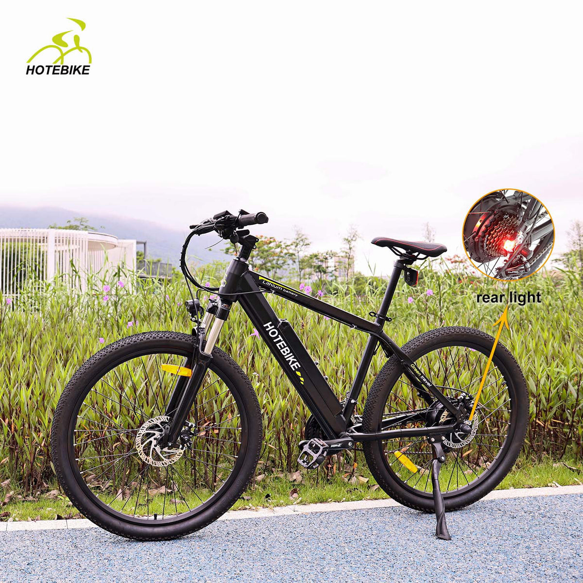 27.5 inch 48V 500W Electric City Bicycle with Removable Battery, Black S3366