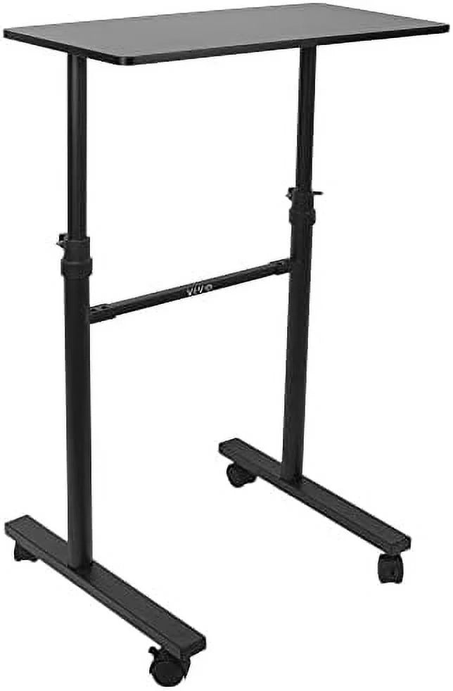 Height Adjustable 28 X 14 Inch Standing Desk Cart Black C54305