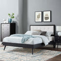 Twin Wood Platform Bed with Splayed Legs N2509