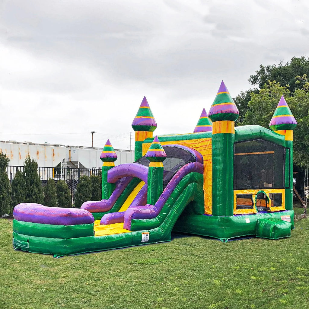 Inflatable Bounce House with Dual Water Slides and Pool H70157