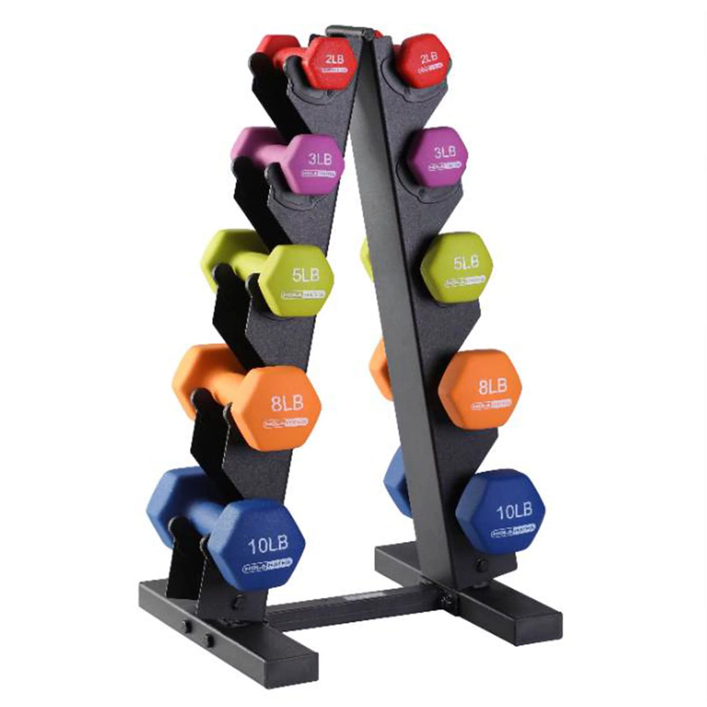 Neoprene Dumbbell Weight Set with Rack H29917