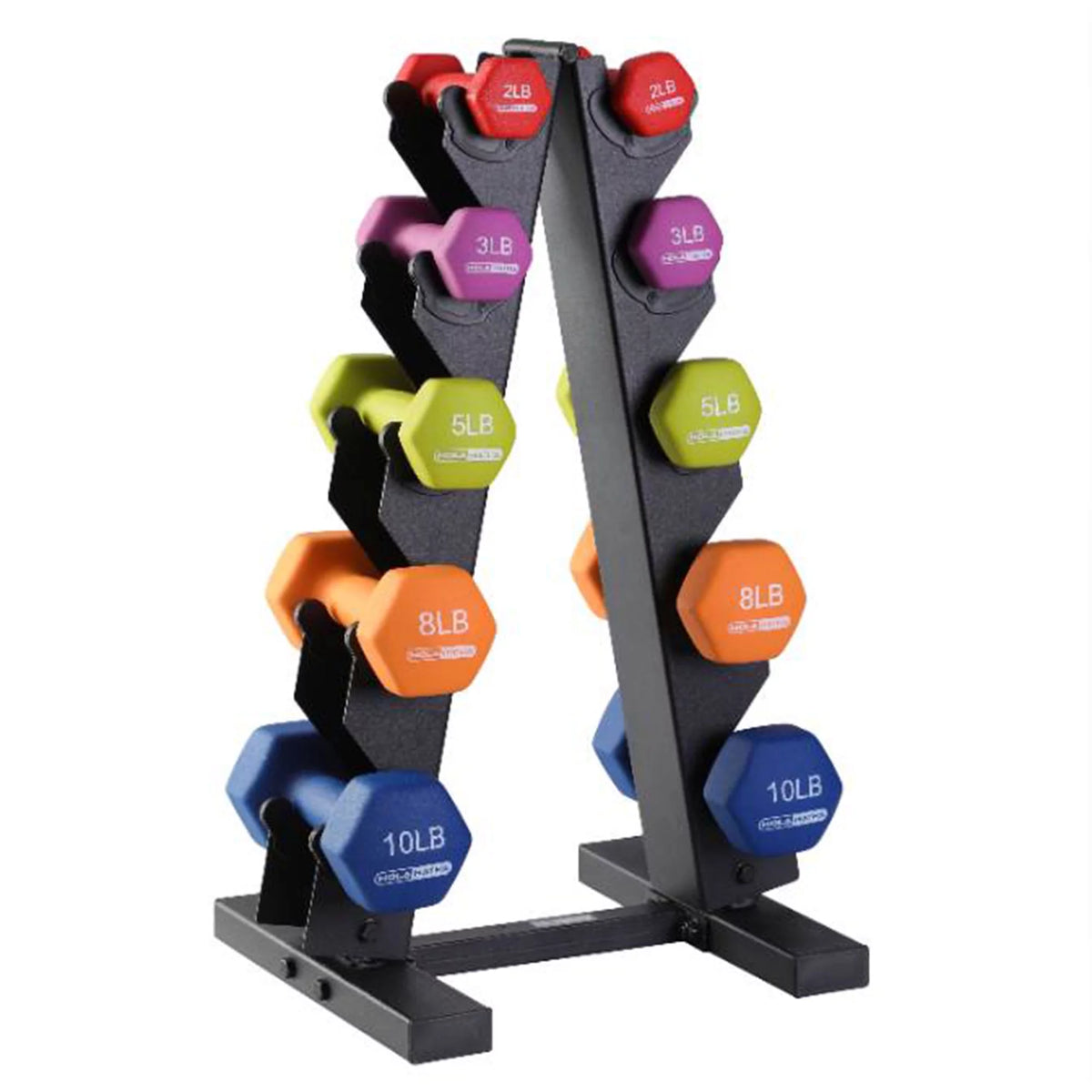 Neoprene Dumbbell Weight Set with Rack H29917