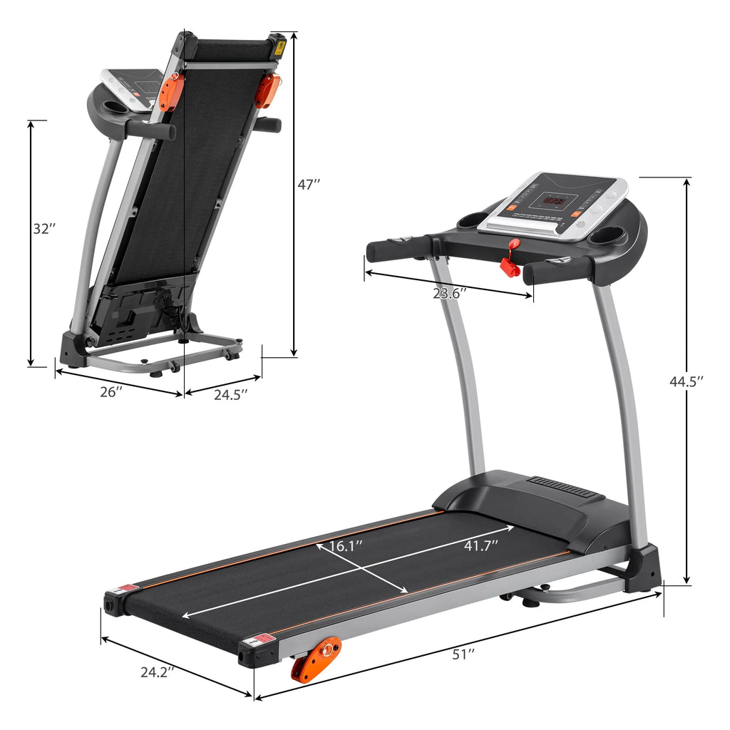 Folding Treadmill with 3-Level Incline L29877