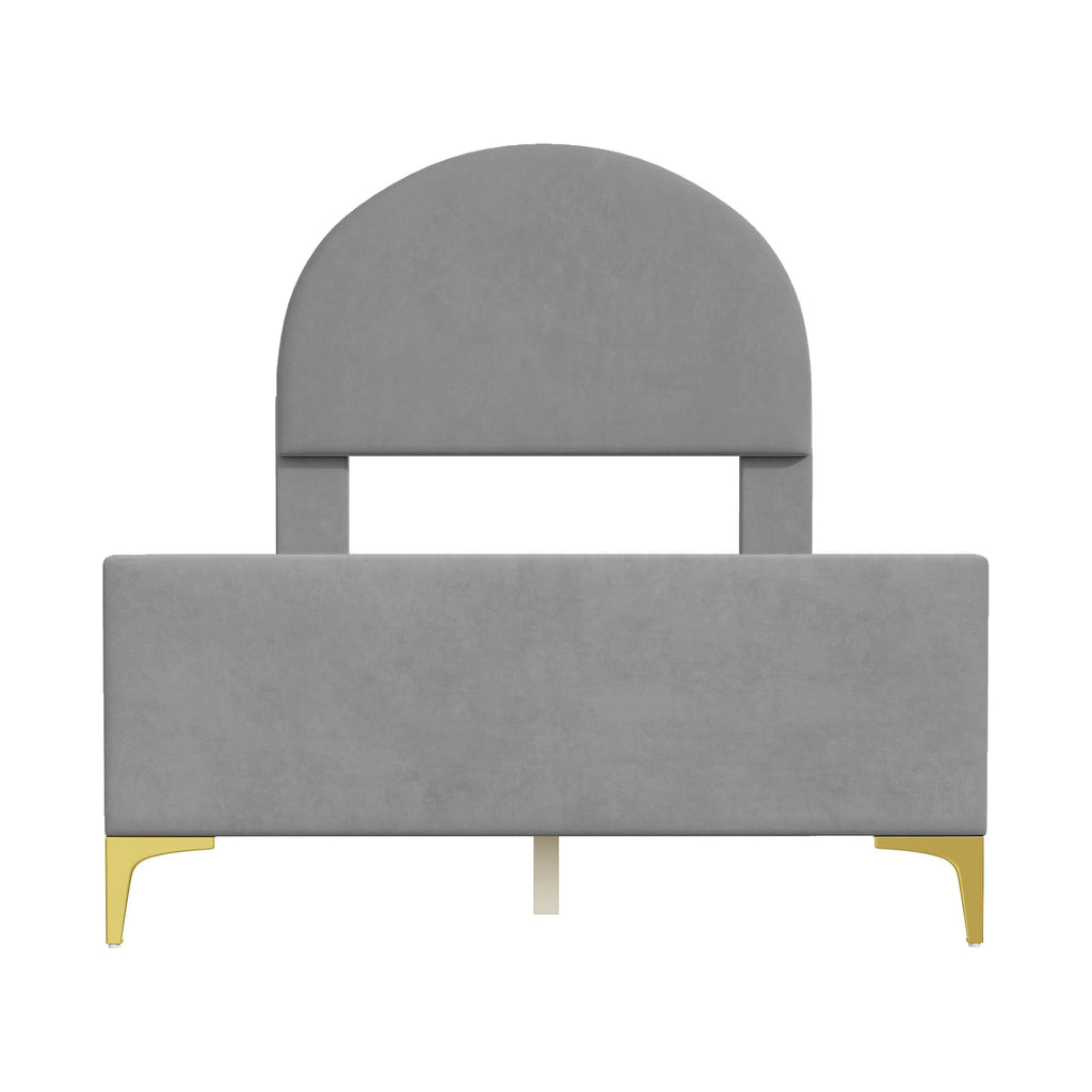 Twin Size Velvet Platform Bed Z90633