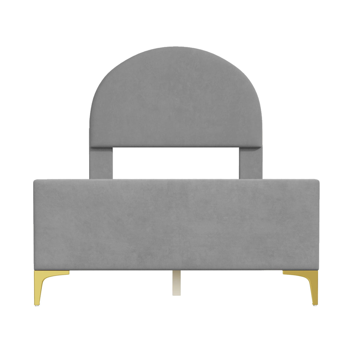 Twin Size Velvet Platform Bed Z90633