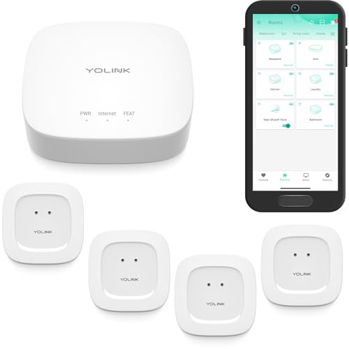 Smart Home Starter Kit: Hub & Water Leak Sensor 4-Pack W408