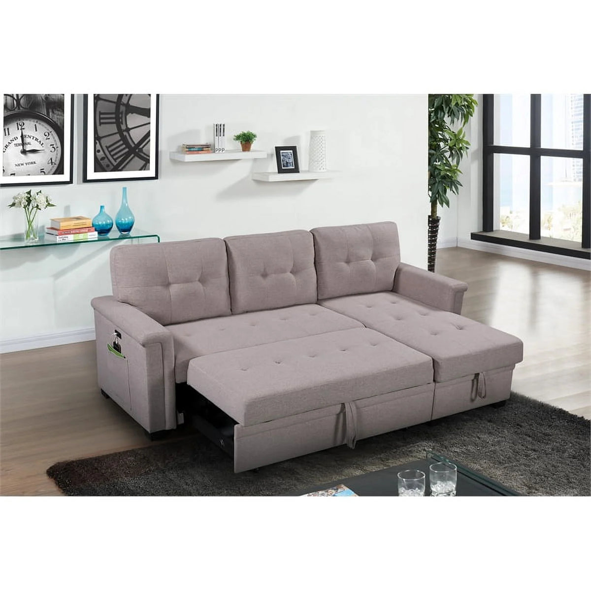 2-Piece Sleeper Sofa and Coffee Table Set B927