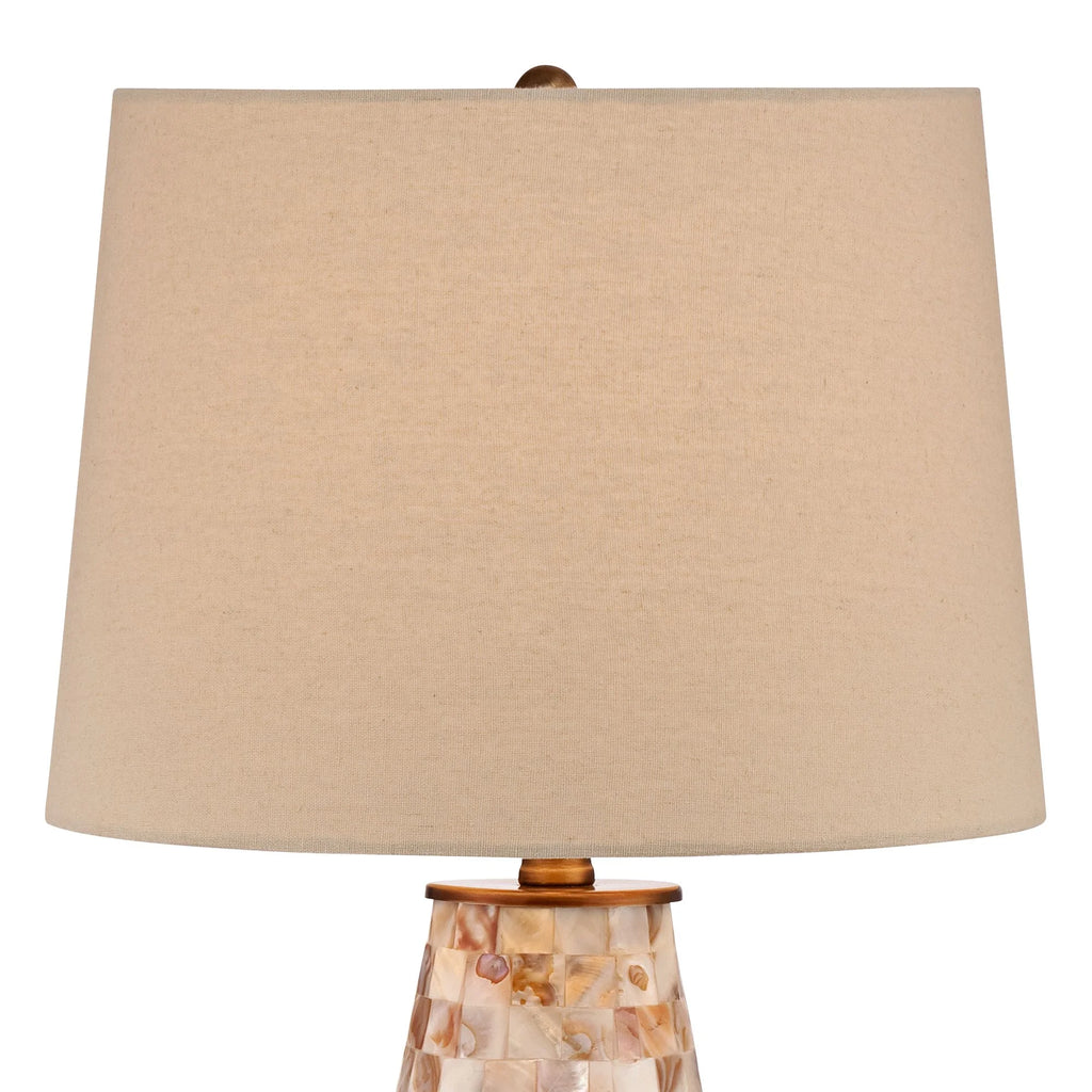 26 1/2" High Mother of Pearl Tile Vase Table Lamp T7546