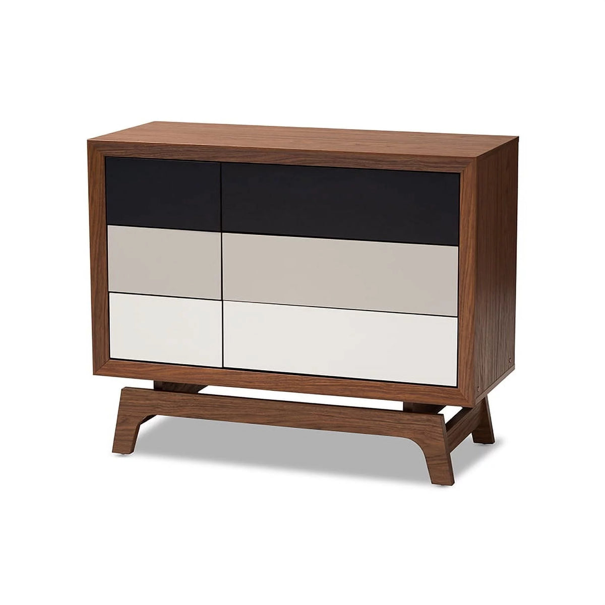 Multicolor Wood 6-Drawer Chest O657